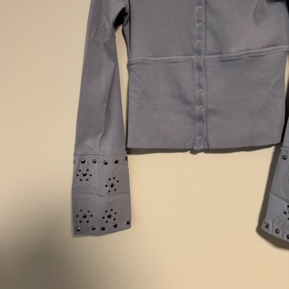 We The Free Blue Combo Night Belle Cuff Top - Picture 7 of 12